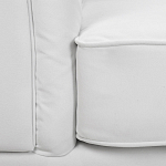 Кресло низкое с мягкой обивкой из велюра на 4-х ножках из массива березы Sophie Armchair white варинант исполнения - 6 | Loft Concept в Грозном