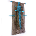 Дизайнерское Панно Макраме из хлопковых нитей Japan Wall Panel Blue варинант исполнения - 1 | Loft Concept в Грозном