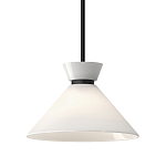 Подвесной светильник с белым стеклянным конусным плафоном Alora Mood варинант исполнения - 1 | Loft Concept в Грозном