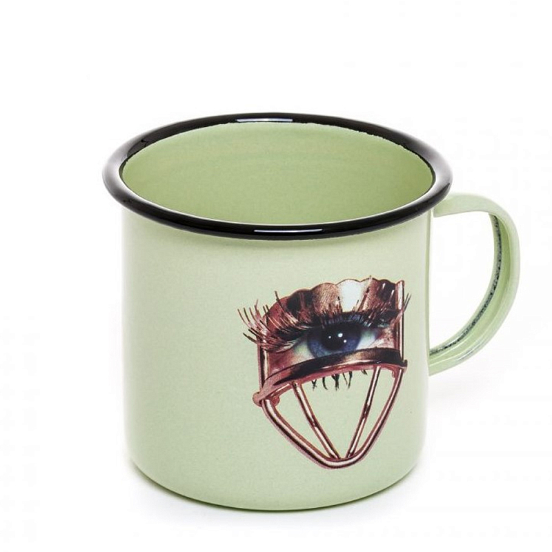Кружка Seletti Mug Eye Салатовый Коричневый Кружка Seletti Mug Eye Салатовый Коричневый в Грозном | Loft Concept