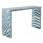 Консоль Дизайнерская Kenya Console ZEBRA Bone Inlay blue варинант исполнения - 4 | Loft Concept в Грозном