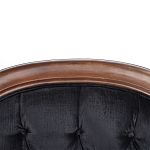 Кресло с мягкой обивкой из черного велюра на 4-х деревянных ножках Evelyn Classical Armchair варинант исполнения - 4 | Loft Concept в Грозном