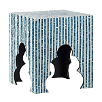 Приставной столик с инкрустацией раковинами устриц Bone Inlay варинант исполнения - 6 | Loft Concept в Грозном