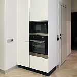 Угловой кухонный гарнитур Жемчужный белый Серый Clarke Kitchen Set White Grey варинант исполнения - 2 | Loft Concept в Грозном