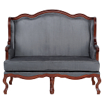 Диван двухместный из натурального бука цвета антрацит Solid Luxury варинант исполнения - 1 | Loft Concept в Грозном