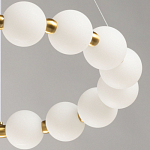 Люстра круглая с матовыми белыми шарами PEARLS Suspension варинант исполнения - 9 | Loft Concept в Грозном