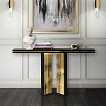 Консоль чёрная с позолоченной центральной частью Beyond Console варинант исполнения - 4 | Loft Concept в Грозном