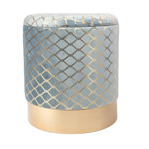Пуф PUF Upholstery Gold Mesh голубой