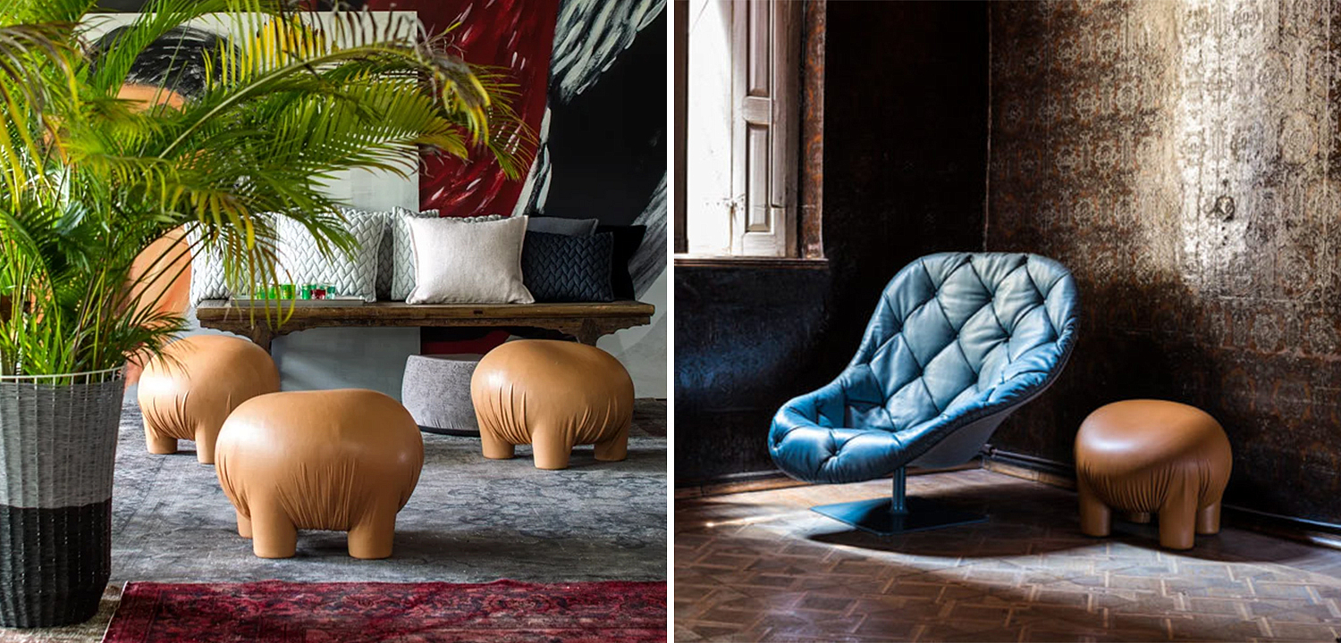 Пуф Натуральная кожа Anomaly дизайн Moroso Leather Пуф Натуральная кожа Anomaly дизайн Moroso Leather - Loft-Concept в Грозном