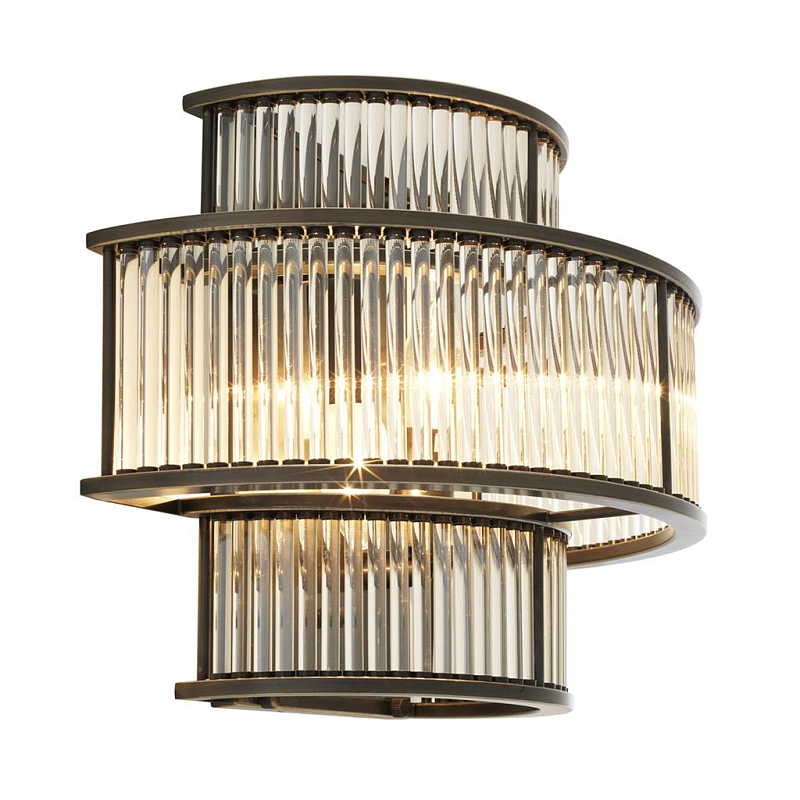 Бра Wall Lamp Mancini Bronze Темная бронза Прозрачное Стекло Бра Wall Lamp Mancini Bronze Темная бронза Прозрачное Стекло в Грозном | Loft Concept