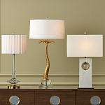 Настольная лампа с прозрачным корпусом и фактурным абажуром Charm and Luxury варинант исполнения - 3 | Loft Concept в Грозном