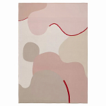 Плед из хлопка бежевого цвета с абстрактным принтом Elysian Flow Peach варинант исполнения - 1 | Loft Concept в Грозном