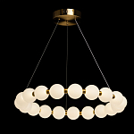 Люстра круглая с матовыми белыми шарами PEARLS Suspension варинант исполнения - 3 | Loft Concept в Грозном