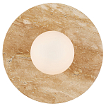 Бра в виде диска с плафоном из матового белого стекла Marble Glow варинант исполнения - 3 | Loft Concept в Грозном