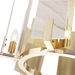 Люстра подвесная круглая с мраморными прямоугольными вставками и золотым основанием Диаметр 55 см Marble square Chandelier варинант исполнения - 3 | Loft Concept в Грозном