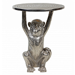 Столик с подстольем в виде обезьянки Bombay Nickel варинант исполнения - 2 | Loft Concept в Грозном