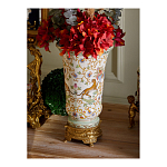 Ваза из фарфора на бронзовом основании Turquoise Blooming Garden варинант исполнения - 9 | Loft Concept в Грозном