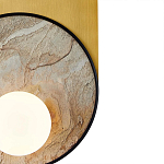 Бра с каменным диском в металлической раме Sandstone Painting варинант исполнения - 3 | Loft Concept в Грозном