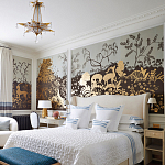 Обои ручная роспись в стиле Арт-деко Rateau Colourway SC-243 on Deep Rich Gold gilded paper варинант исполнения - 1 | Loft Concept в Грозном