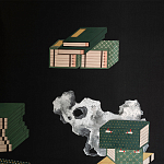 Обои ручная роспись The Art of Learning and Steps for the Flowers by Teo Yang Original colourway on Pitch dyed silk варинант исполнения - 3 | Loft Concept в Грозном