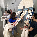 Настенное украшение из нитей Корона с кисточками Crown Wall Hanging варинант исполнения - 3 | Loft Concept в Грозном