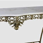 Консоль из бронзы с мраморной прямоугольной столешницей Bronze Console варинант исполнения - 2 | Loft Concept в Грозном