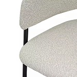 Стул мягкий с подлокотниками Chair Gray Upholstery Boucle варинант исполнения - 6 | Loft Concept в Грозном