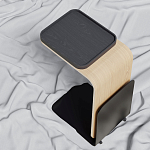 Stolik 90 поднос из массива дуба чёрного цвета варинант исполнения - 1 | Loft Concept в Грозном