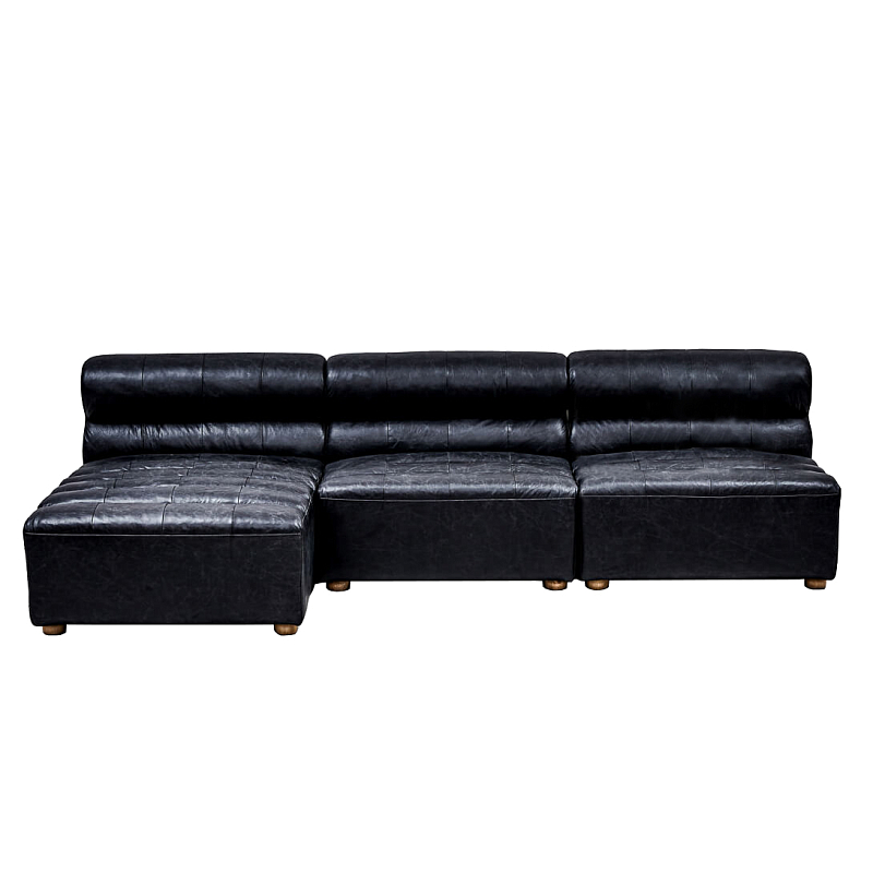 Диван Veronica Leather Sofa Черный Диван Veronica Leather Sofa Черный в Грозном | Loft Concept