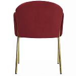 Стул бордовый на золотистых ножках Burgundy Chair варинант исполнения - 4 | Loft Concept в Грозном