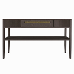 Дизайнерская Консоль с полкой и ящиком Primo Темный орех варинант исполнения - 8 | Loft Concept в Грозном