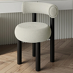 Стул с обивкой букле Pierres Grey Boucle Chair варинант исполнения - 2 | Loft Concept в Грозном