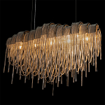 Люстра подвесная с металлическими цепочками и изогнутыми металлическими дугами 72 см Atlantis Chain варинант исполнения - 8 | Loft Concept в Грозном