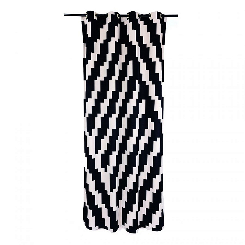 Штора Seletti Zig-Zag Черно-белый Штора Seletti Zig-Zag Черно-белый в Грозном | Loft Concept