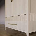 Шкаф платяной Primo с выдвижными ящиками шпон Черный дуб варинант исполнения - 5 | Loft Concept в Грозном