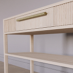 Дизайнерская Консоль с полкой и ящиком Primo Светлый дуб варинант исполнения - 3 | Loft Concept в Грозном