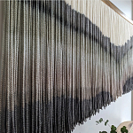 Пейзаж из нитей Макраме Wall decor Black and White Landscape варинант исполнения - 2 | Loft Concept в Грозном