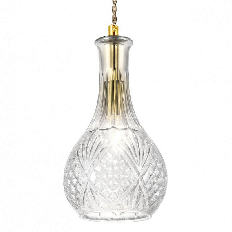 Подвесной светильник lee broom DECANTERLIGHT pendant III Золотой Прозрачное Стекло в Грозном | Loft Concept 
