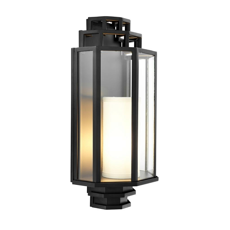 Бра Wall Lamp Monticello Черный Прозрачное Стекло Бежевый Бра Wall Lamp Monticello Черный Прозрачное Стекло Бежевый в Грозном | Loft Concept
