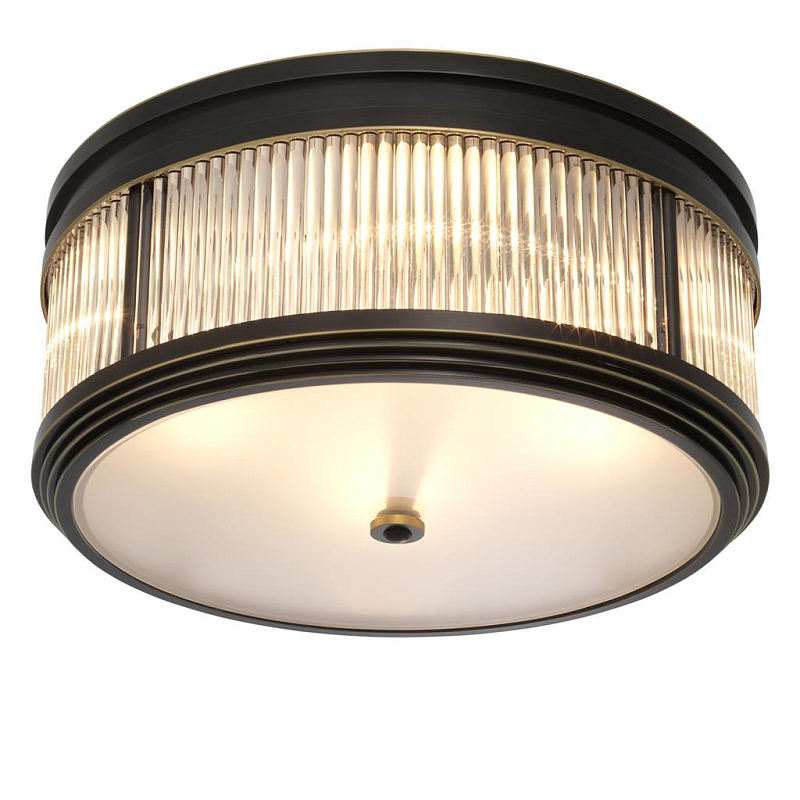 Потолочный светильник Ceiling Lamp Rousseau Bronze Темная бронза Прозрачное Стекло Потолочный светильник Ceiling Lamp Rousseau Bronze Темная бронза Прозрачное Стекло в Грозном | Loft Concept