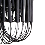 Люстра черная с несколькими ярусами деревянных палочек Bright Wooden Chandelier варинант исполнения - 6 | Loft Concept в Грозном