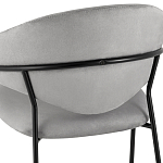 Серый стул с обивкой из искусственной замши Alexis варинант исполнения - 7 | Loft Concept в Грозном