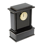 Часы настольные черные из натурального камня Обсидиан Stone Clock варинант исполнения - 2 | Loft Concept в Грозном