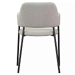 Стул мягкий с подлокотниками Chair Gray Upholstery Boucle варинант исполнения - 4 | Loft Concept в Грозном