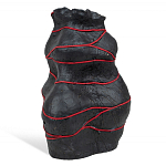 Ваза с красным кожаным жгутом "Красной нитью" варинант исполнения - 1 | Loft Concept в Грозном