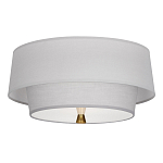 Потолочный светильник круглый серый с тканевым абажуром Ground Gray варинант исполнения - 1 | Loft Concept в Грозном