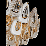 Люстра с многослойными белыми и прозрачными подвесками Character Chandelier варинант исполнения - 2 | Loft Concept в Грозном