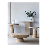 Столик кофейный кремового цвета с овальной столешницей и круглым основанием Cream Dalmen Table варинант исполнения - 8 | Loft Concept в Грозном