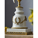 Подсвечник белый Попугай из фарфора с бронзовыми элементами Eden Garden варинант исполнения - 5 | Loft Concept в Грозном