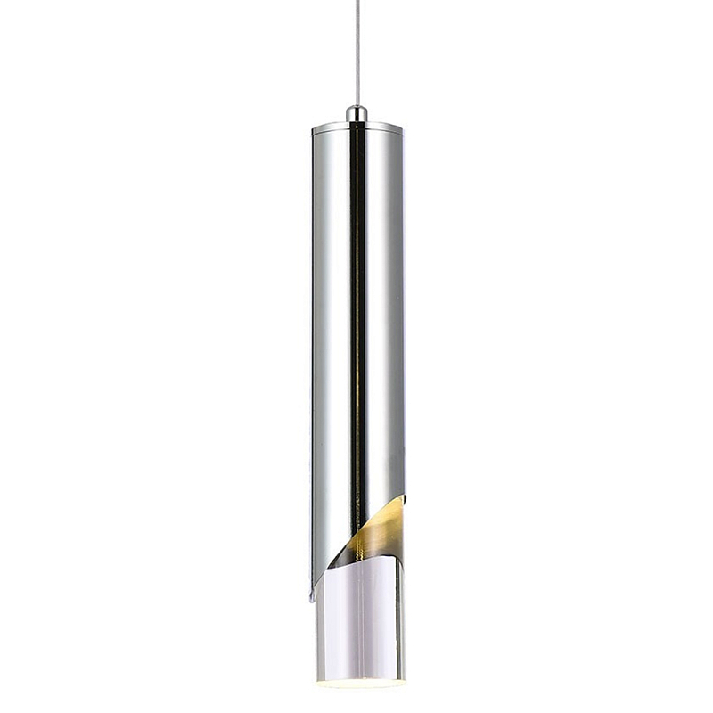 Подвесной светильник Metal Acrylic Tube Chrome Hanging Lamp Хром Прозрачный Подвесной светильник Metal Acrylic Tube Chrome Hanging Lamp Хром Прозрачный в Грозном | Loft Concept